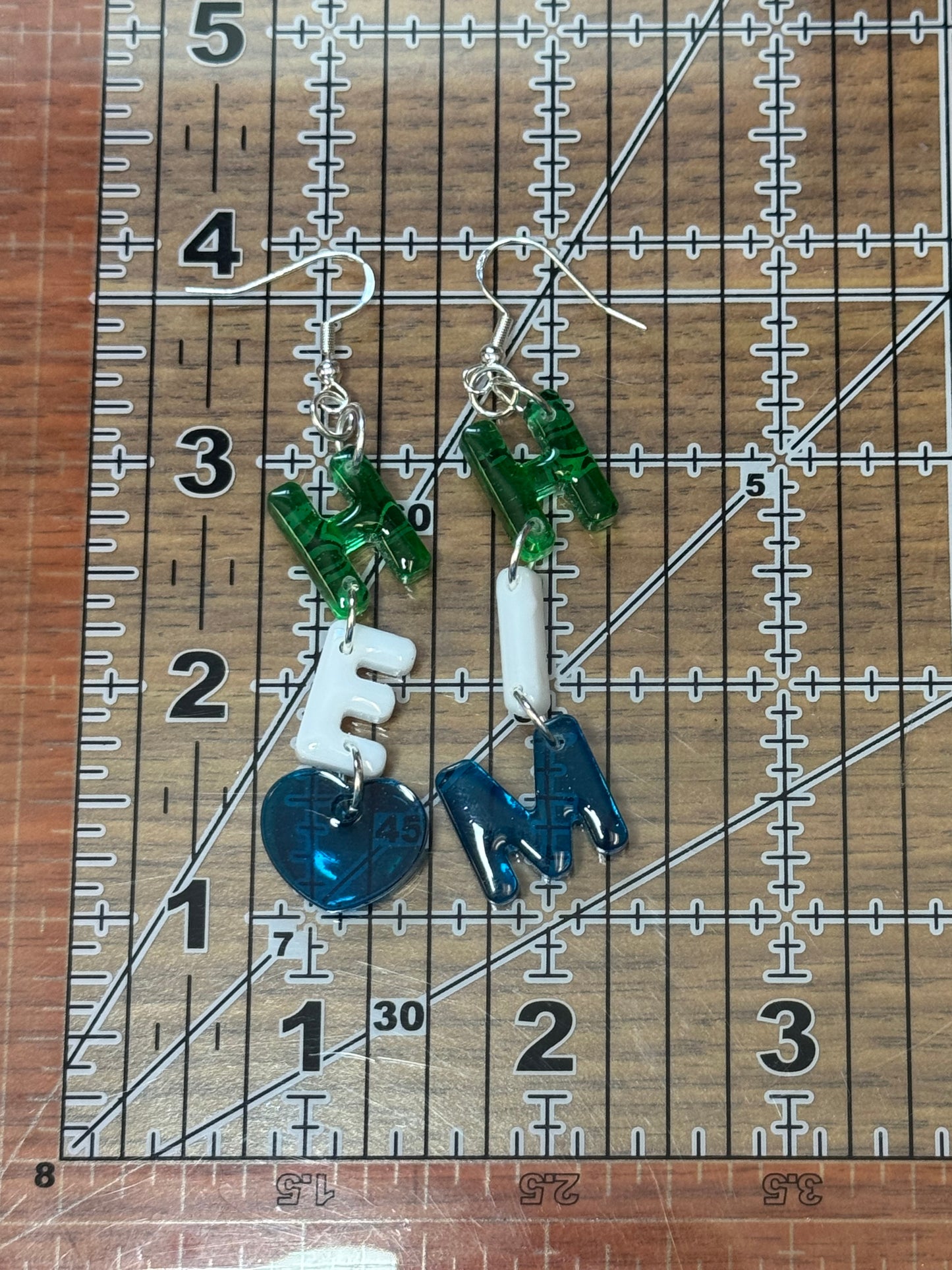 Made to Order - He/Him Pronouns - Fish Hook Earrings
