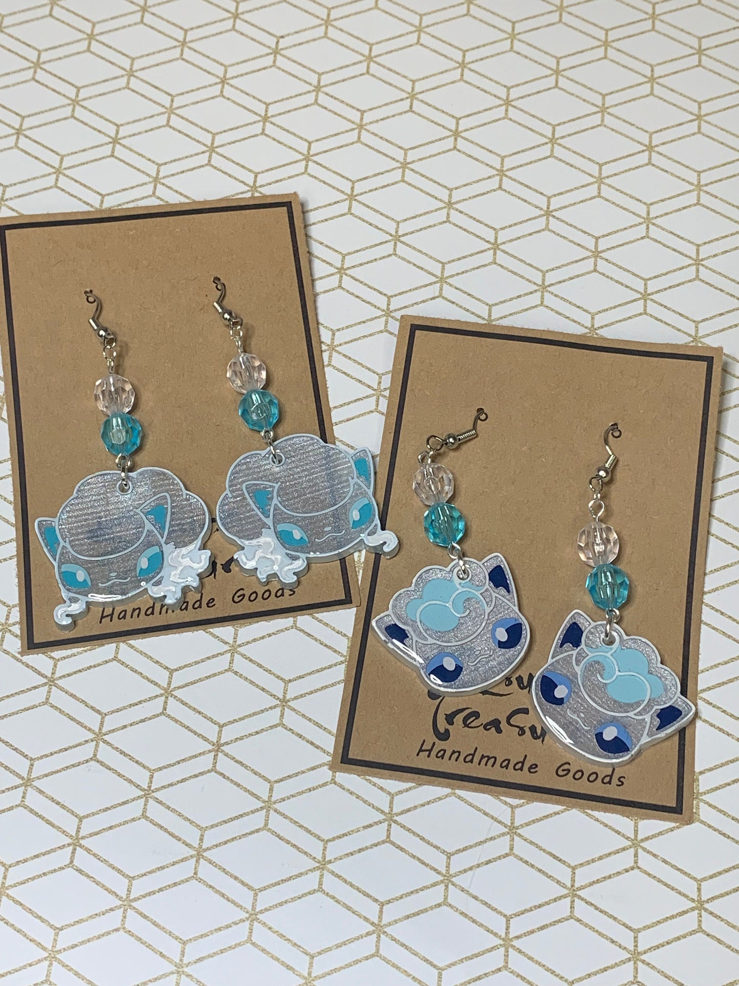 Made to Order Pocket Monster Fish Hook Earrings Set 6 Resin Cosplay Anime