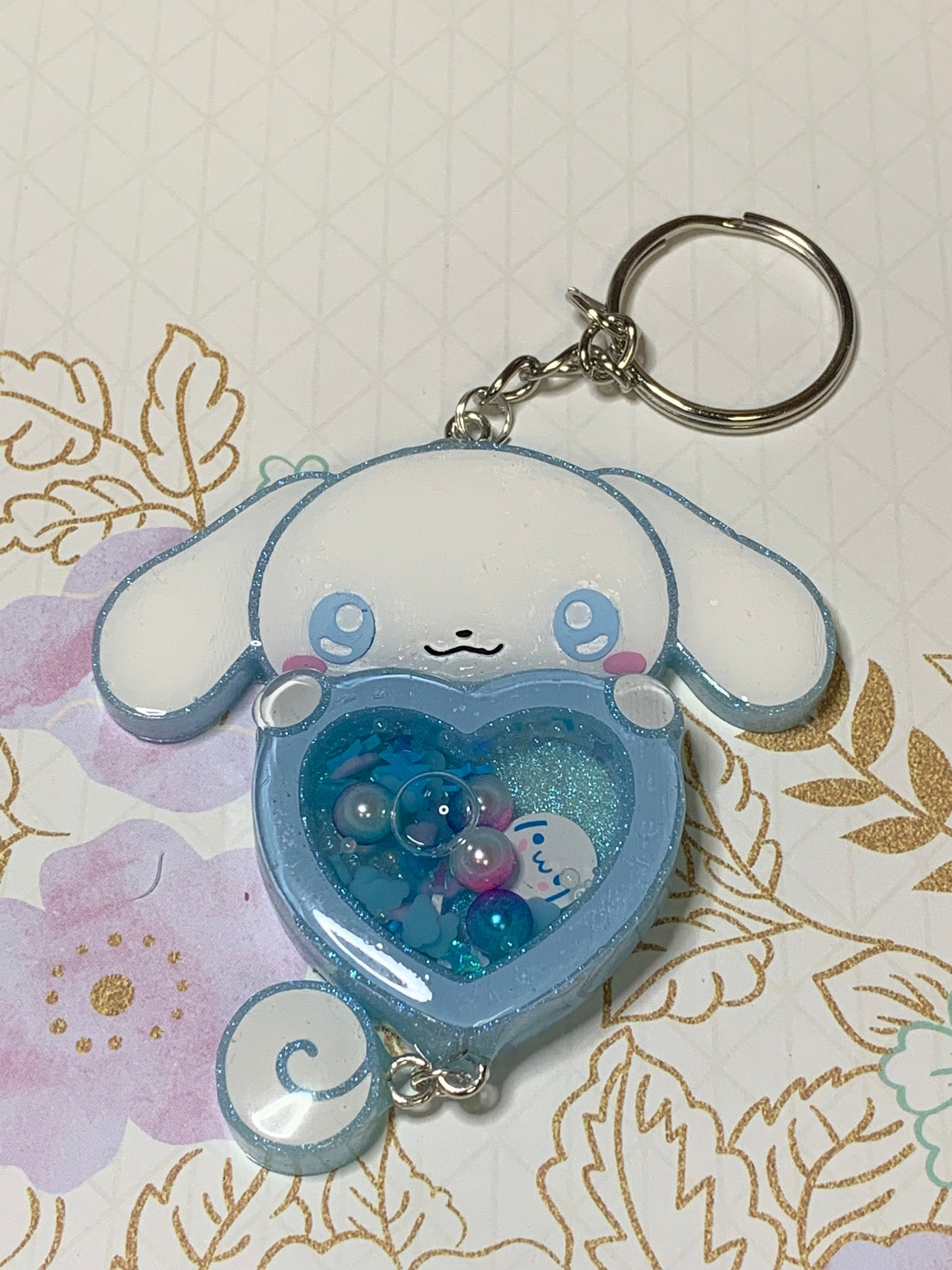 Made to Order Kawaii Kitty White Konnichiwa Hearts Set 2 Resin Anime Cosplay
