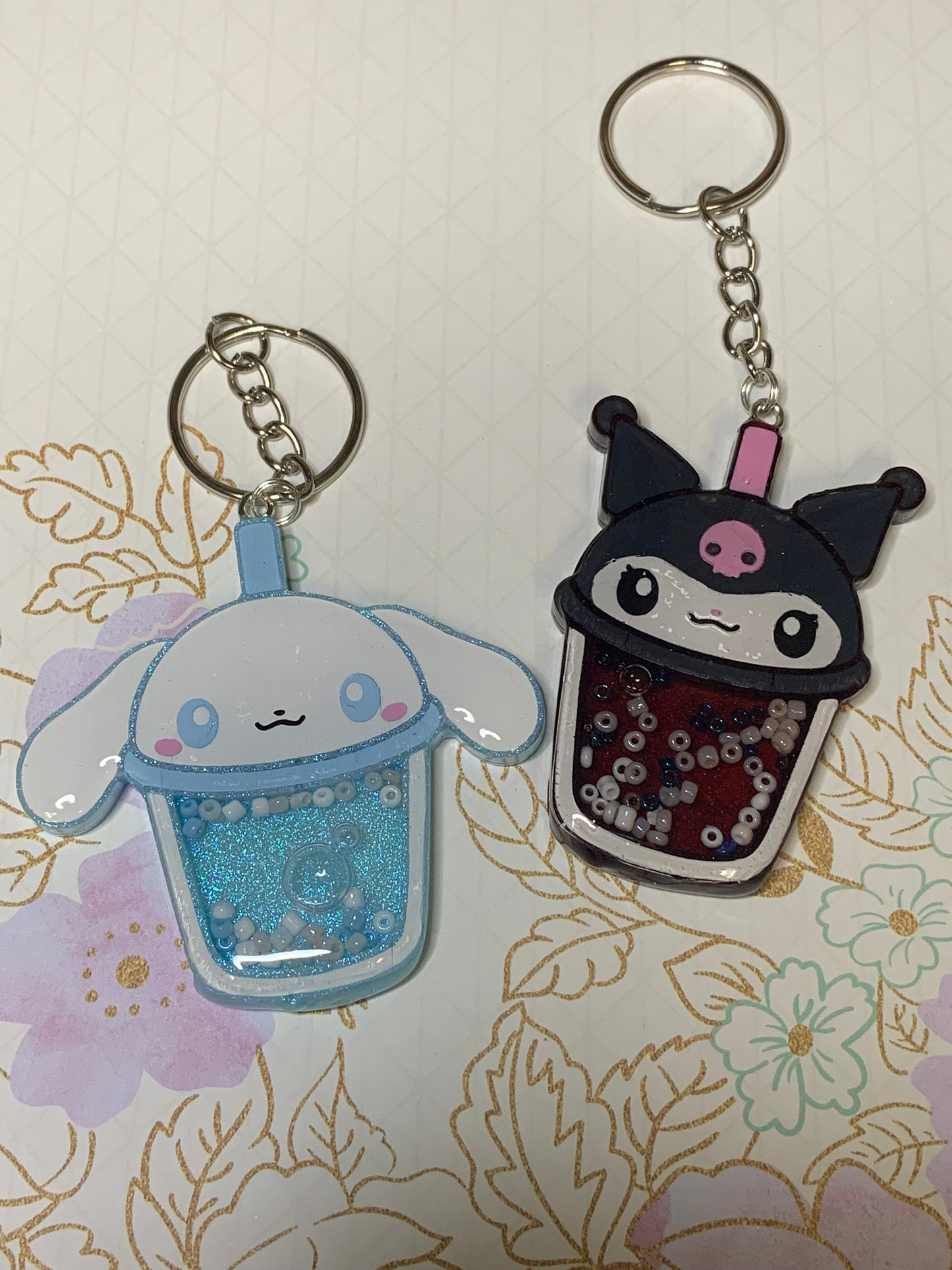 Made to Order Kawaii Kitty White Konnichiwa boba Teacups Resin Anime Cosplay