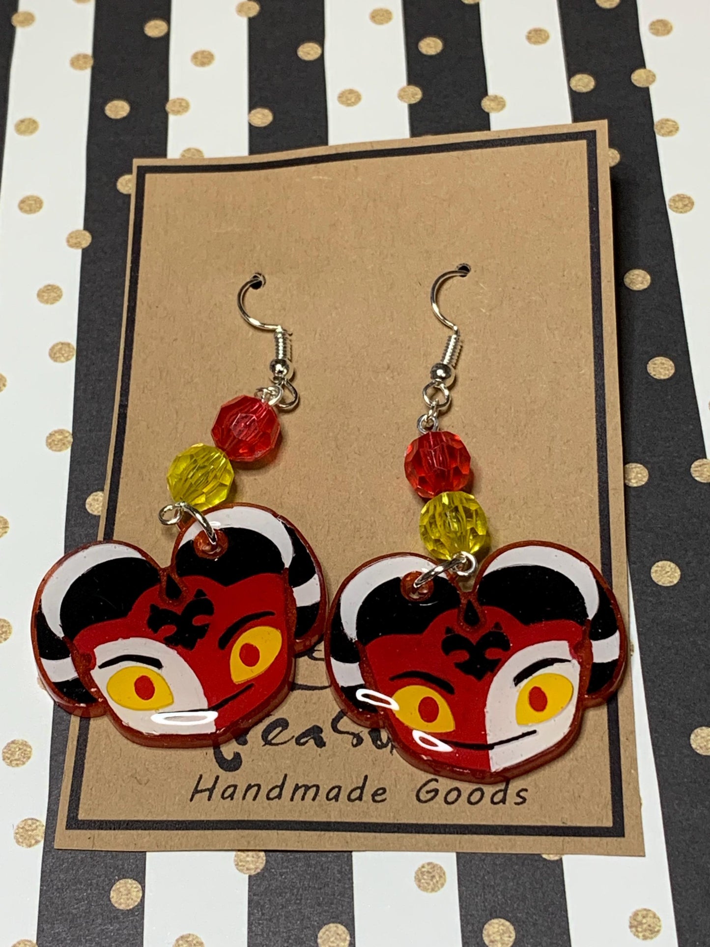 Made to Order Helluva Boss Demons Fishhook Earrings Anime Cosplay