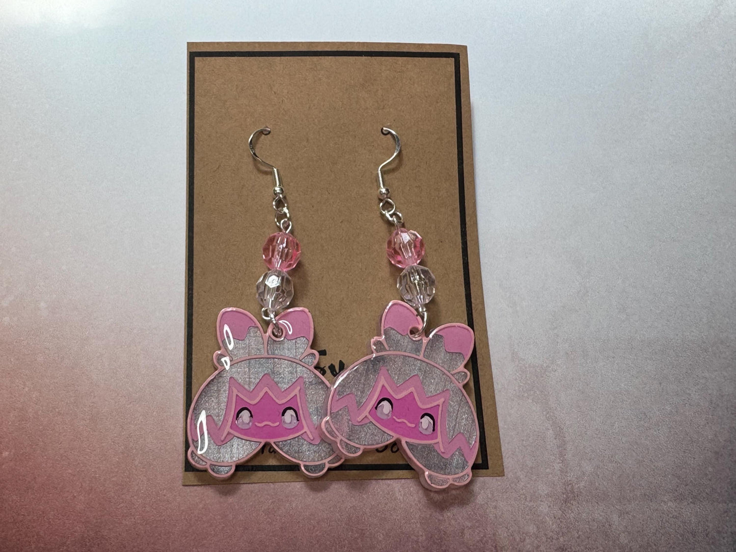 Made to Order Pocket Monster Fish Hook Earrings Resin Cosplay Anime