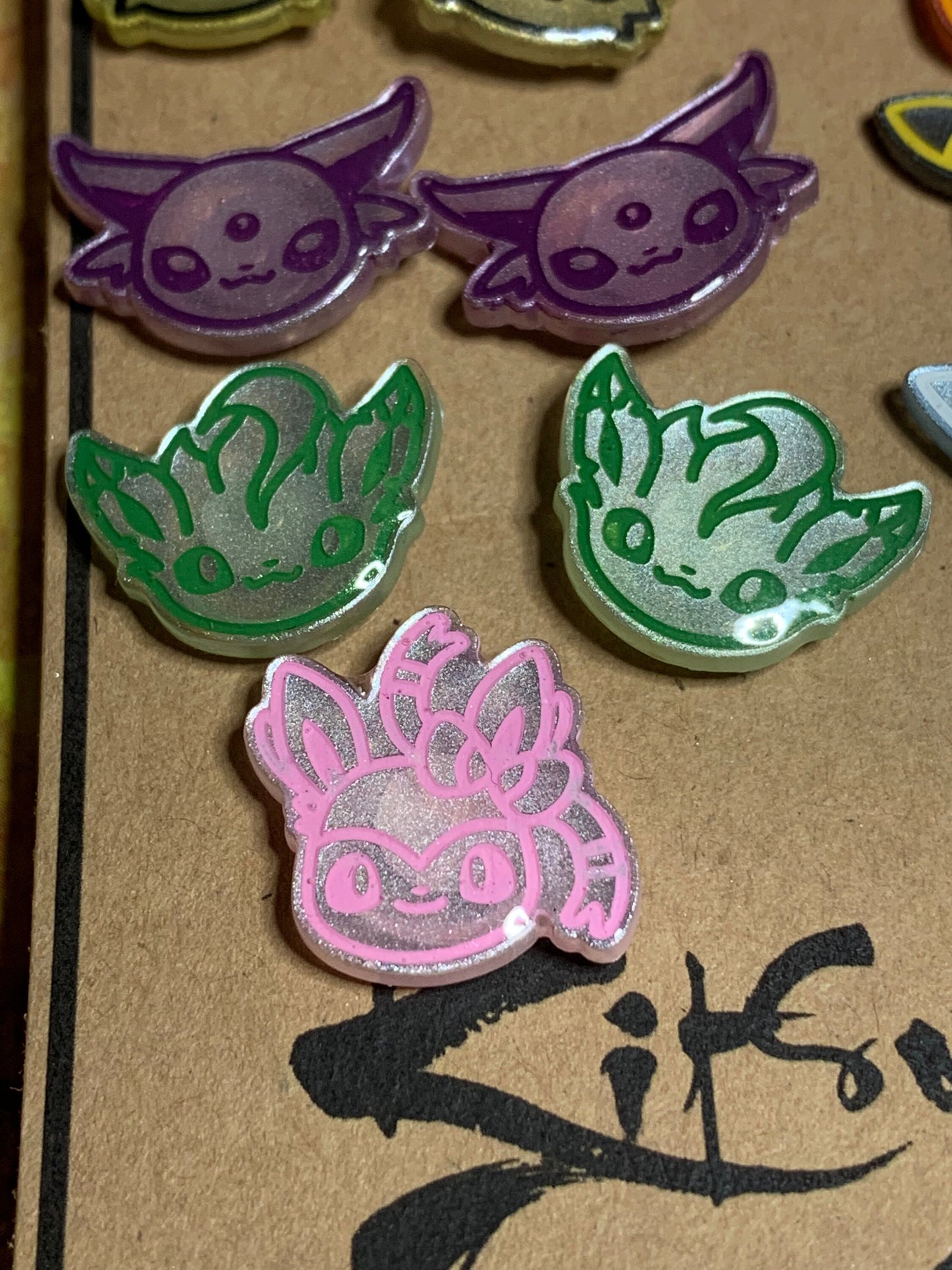 Made to Order - Eeveelution Stud Earrings Set of 9