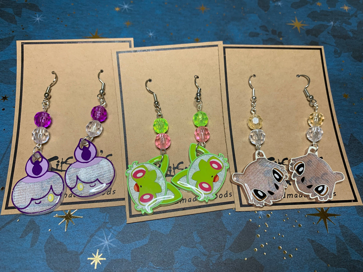 Made to Order - Pokemon Fish Hook Earrings Set 3