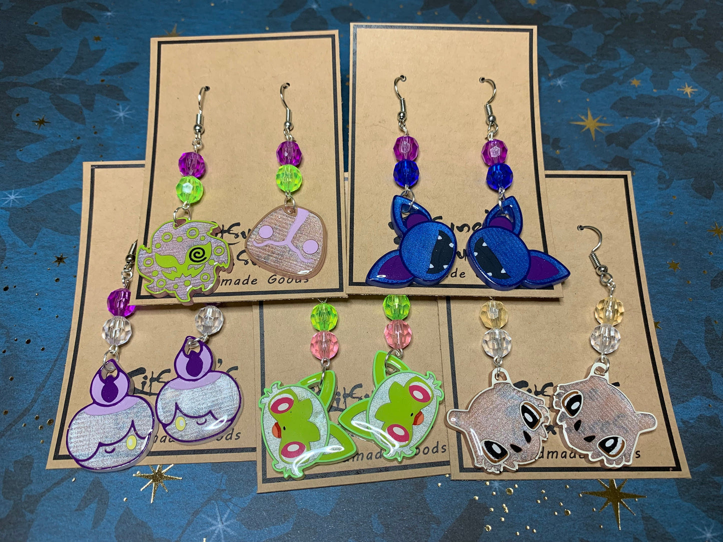 Made to Order - Pokemon Fish Hook Earrings Set 3