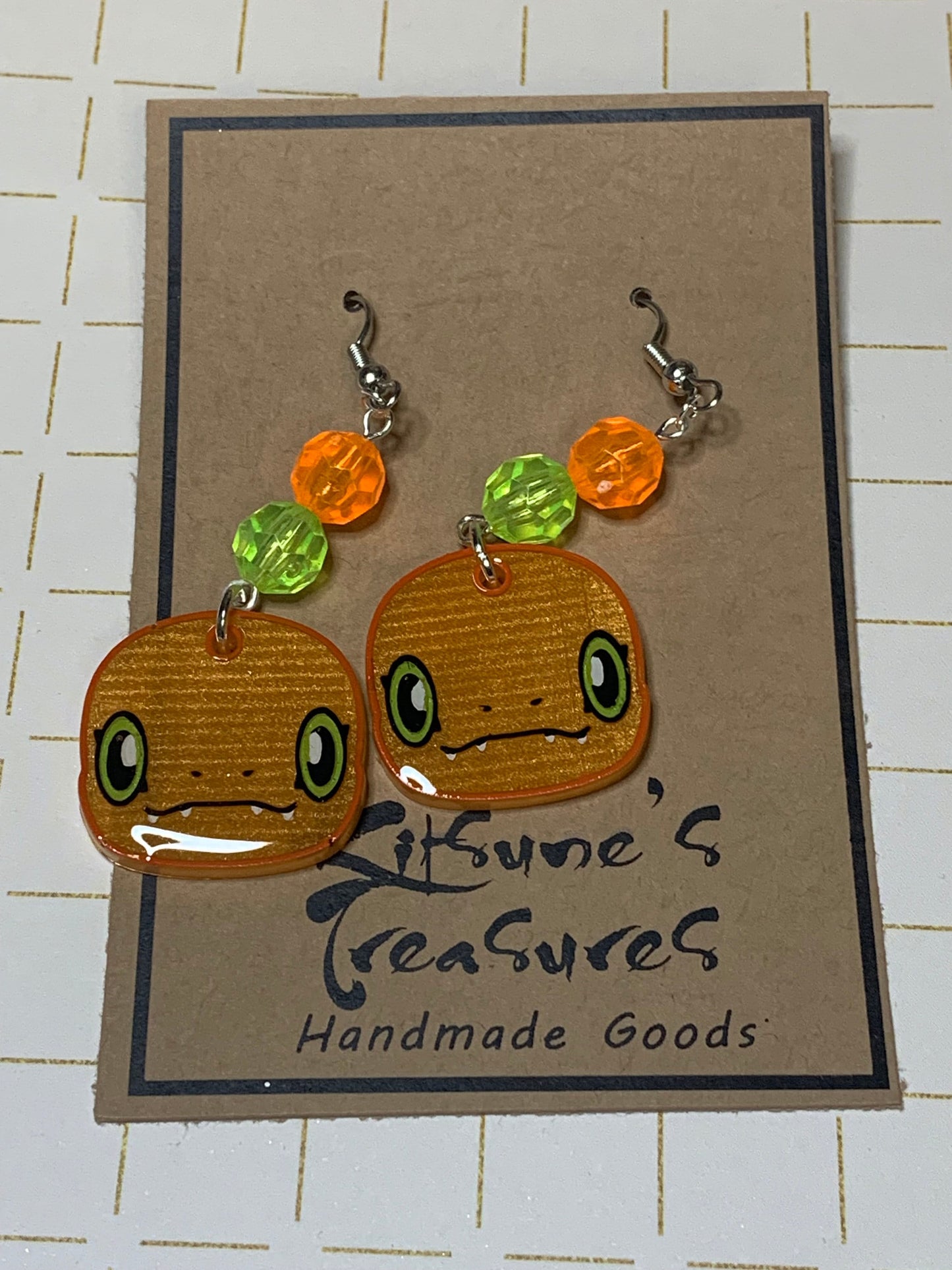 Made to Order - Digital Monster Earrings