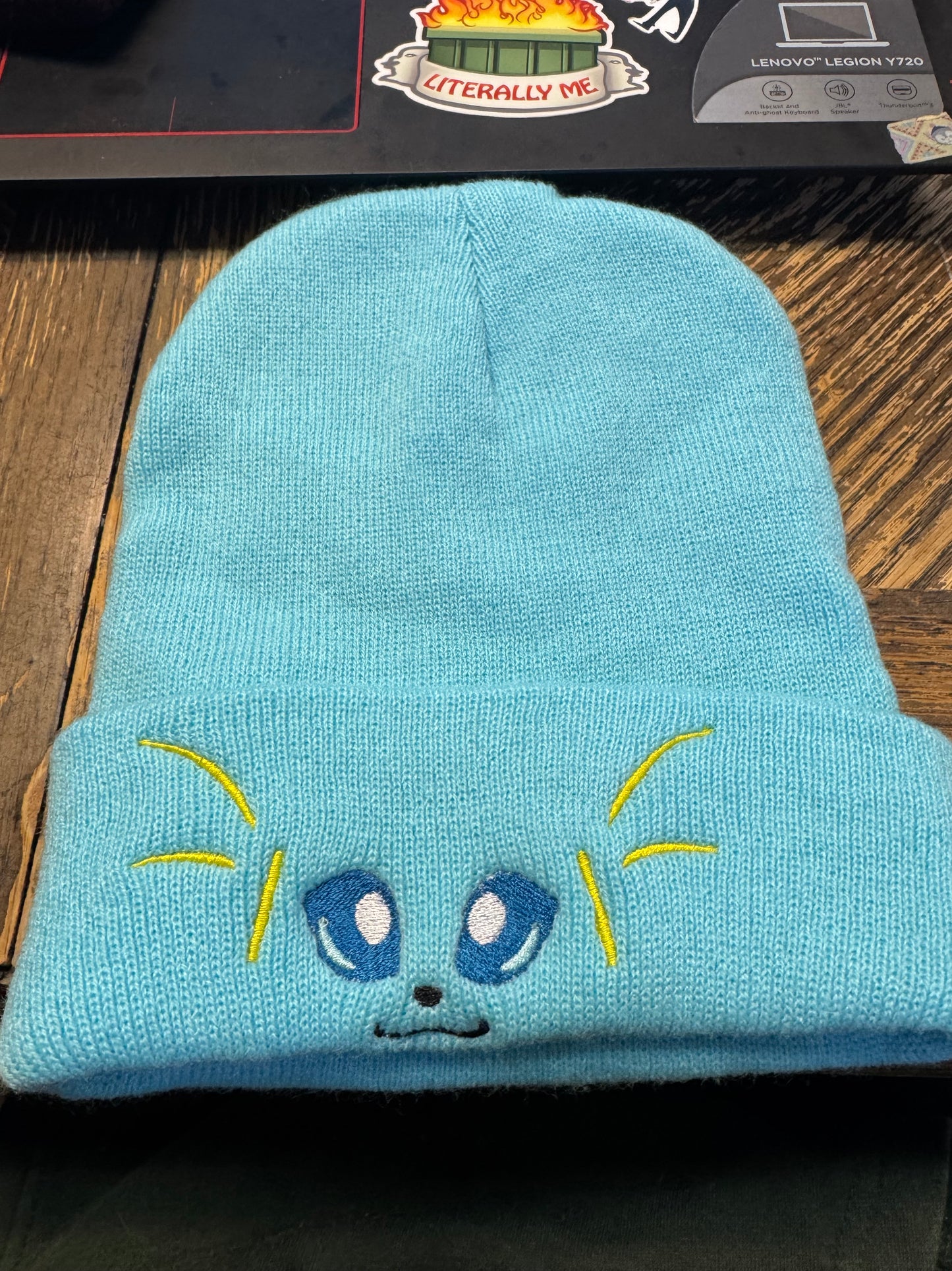 Clearance - Vaporeon Beanie - Embroidered Knit - Handmade