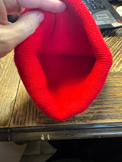 Clearance - Flare Beanie - Embroidered Knit - Handmade