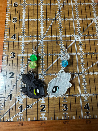 Made to Order - Dragon Training - Fish Hook Earrings
