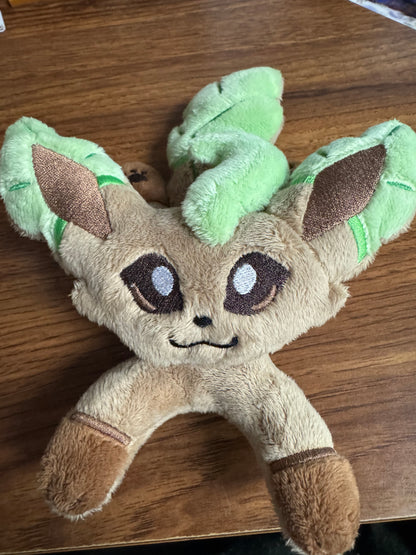Clearance - Sm/Med SHINY Leaf Plush - Hand Sized - Handmade OOAK