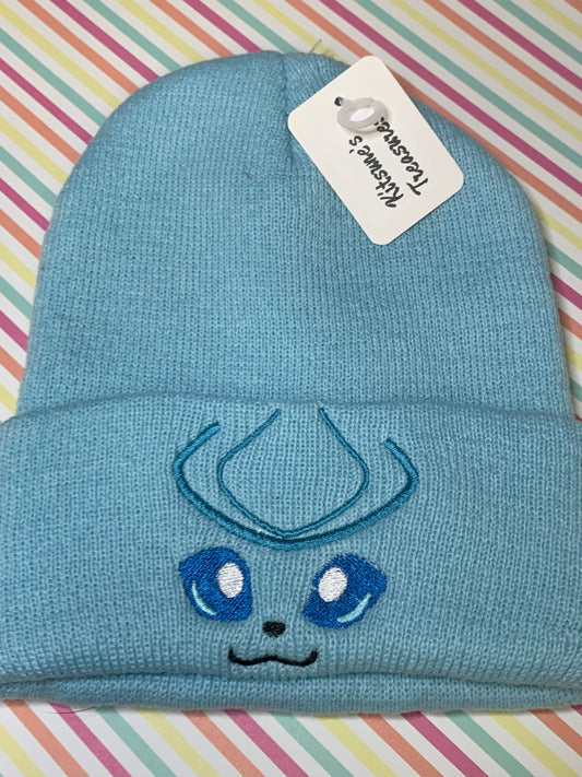 Pre-Made - Glaceon Embroidered Beanie