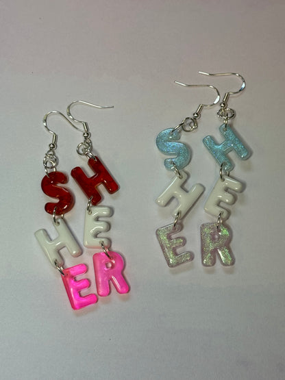 Made to Order - She/Her Pronouns - Fish Hook Earrings
