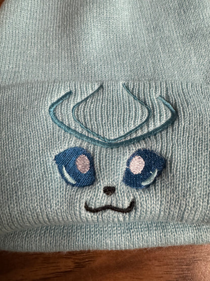 Clearance - Glace Beanie - Embroidered Knit - Handmade