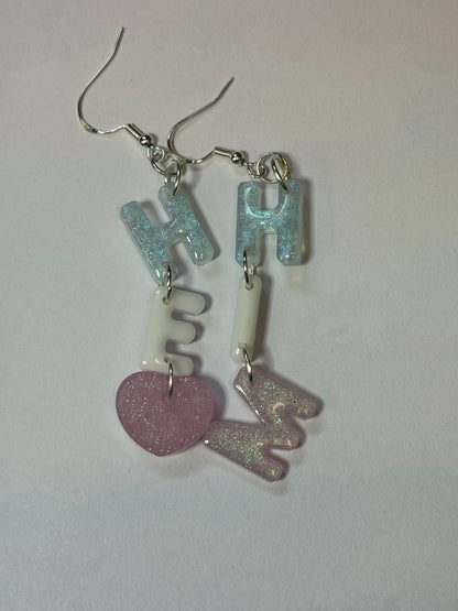 Made to Order - He/Him Pronouns - Fish Hook Earrings