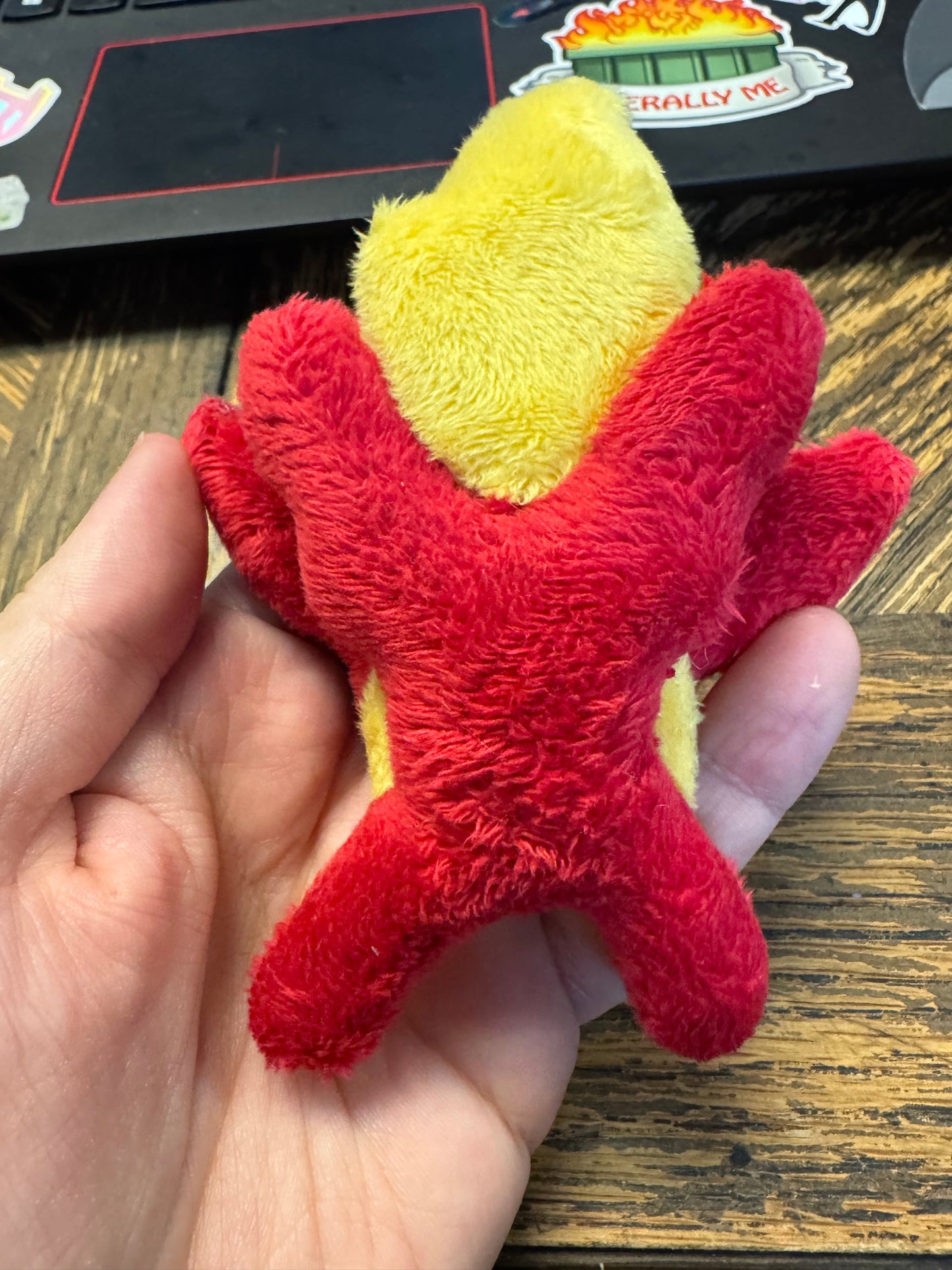 Clearance - Tiny Flareon Plush - Palm Sized - Handmade OOAK