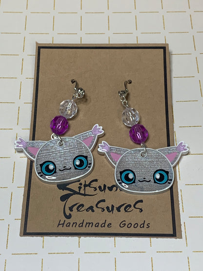 Made to Order - Digital Monsters - Fish Hook Earrings