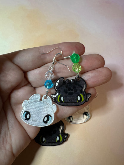 Made to Order - Dragon Training - Fish Hook Earrings