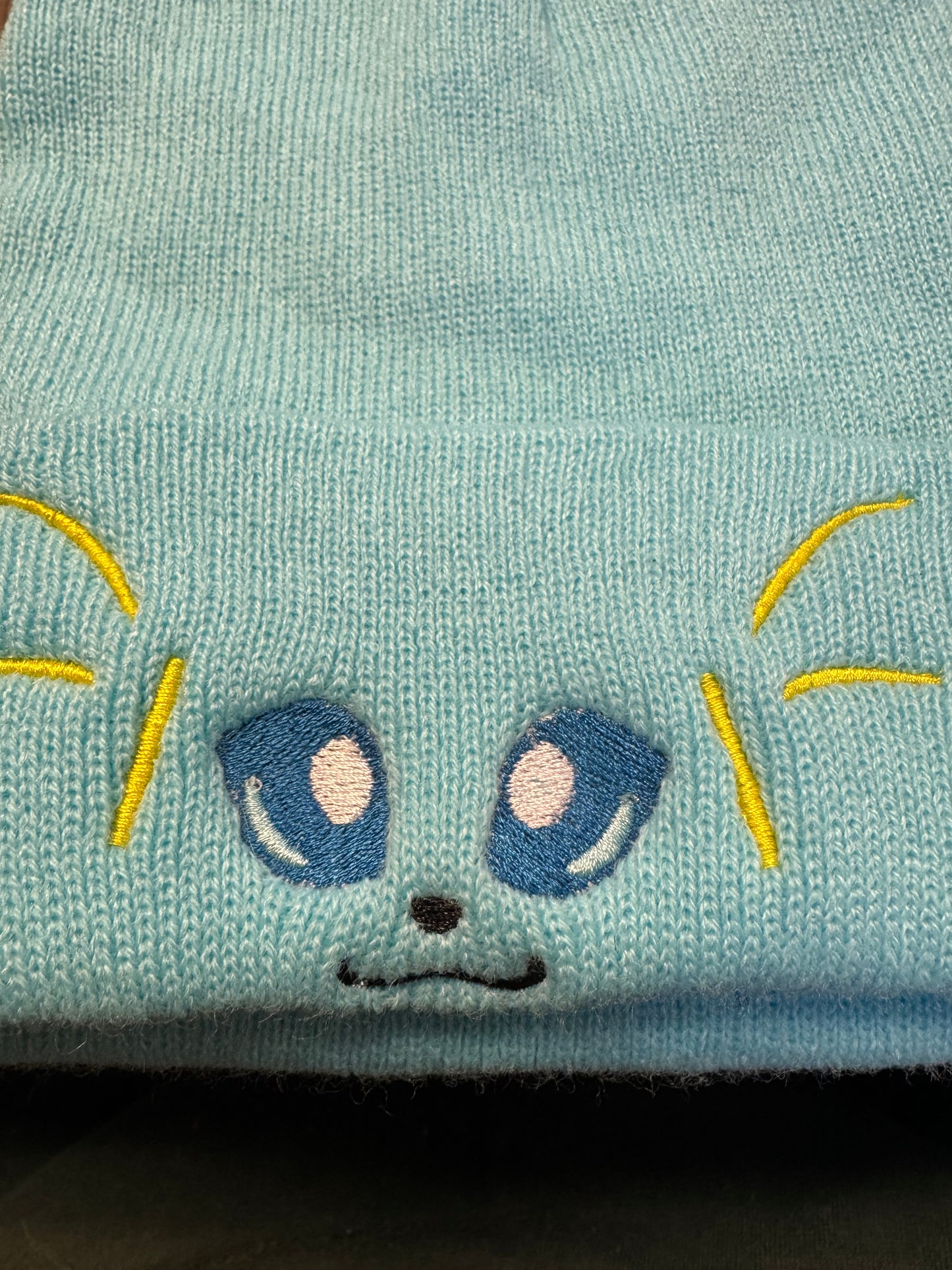 Clearance - Vaporeon Beanie - Embroidered Knit - Handmade