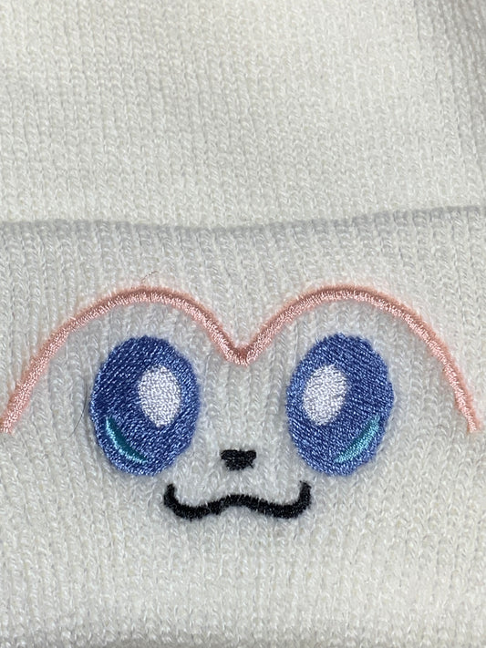 Pre-Made - Sylveon Embroidered Beanie