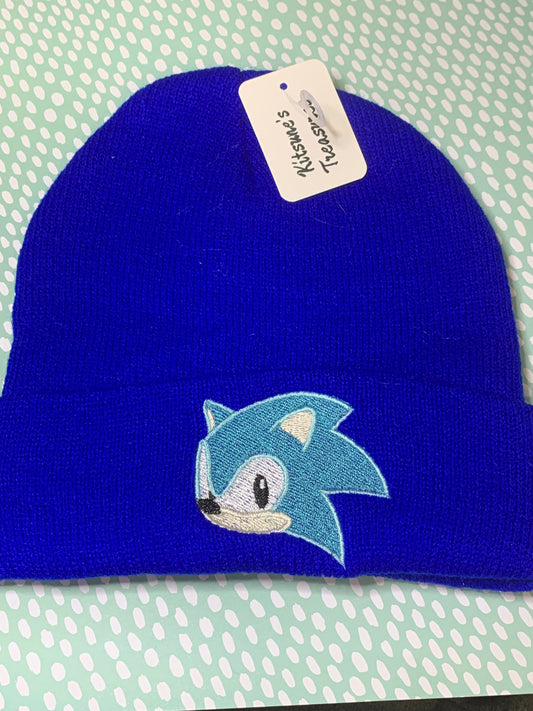 Pre-Made - Sonic the Hedgehog Embroidered Beanie