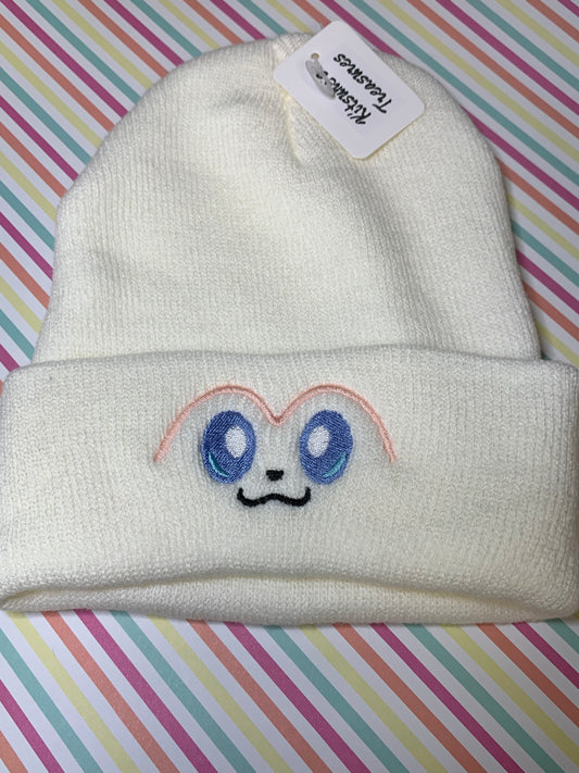 Pre-Made - Sylveon Embroidered Beanie