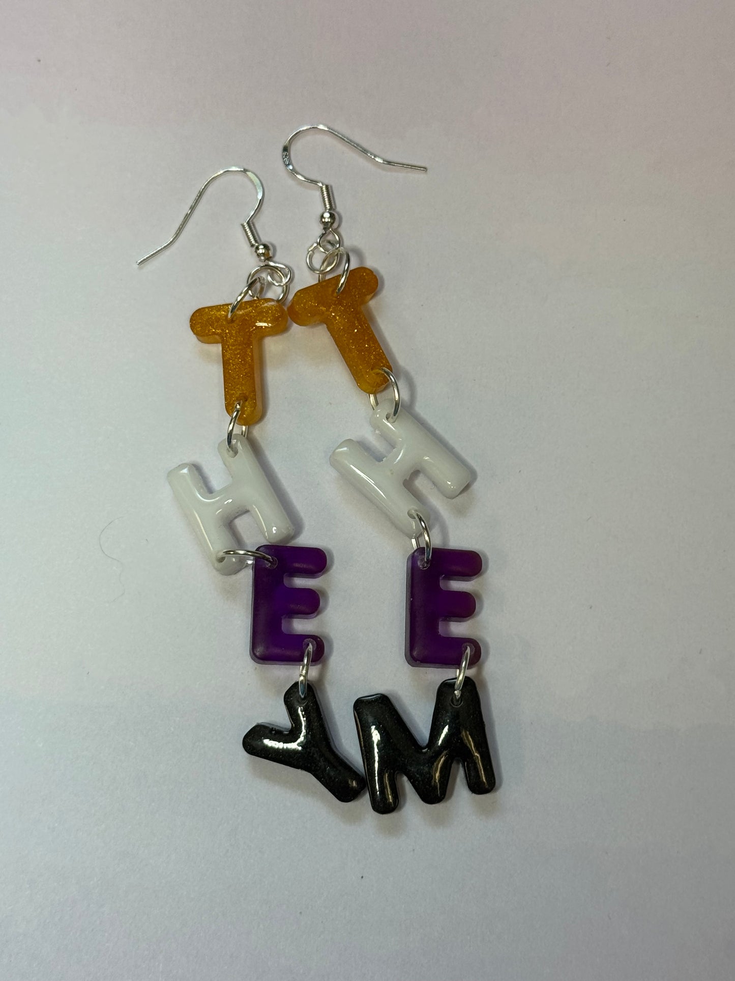 Made to Order - They/Them Pronouns - Fish Hook Earrings