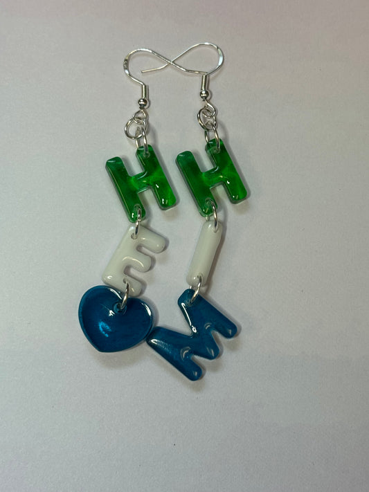 Made to Order - He/Him Pronouns - Fish Hook Earrings