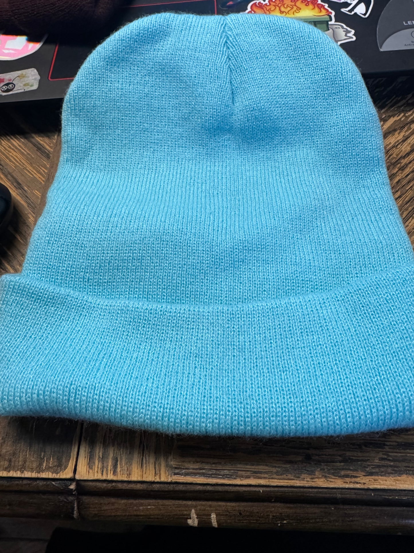 Clearance - Vaporeon Beanie - Embroidered Knit - Handmade