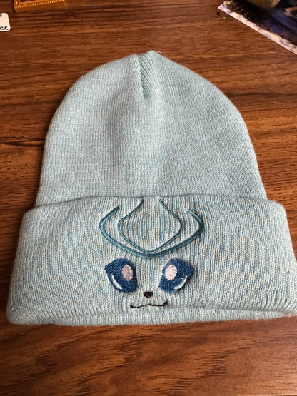 Clearance - Glace Beanie - Embroidered Knit - Handmade
