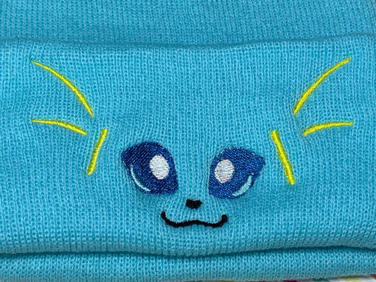 Pre-Made - Vaporeon Embroidered Beanie