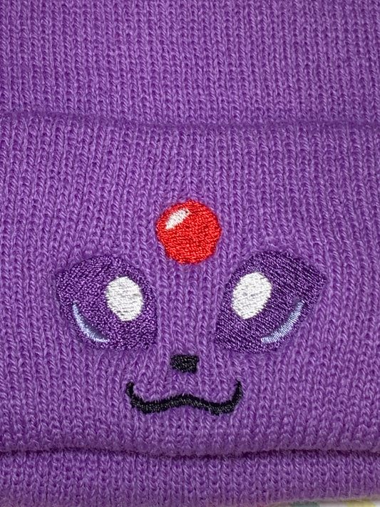 Pre-Made - Espeon Embroidered Beanie