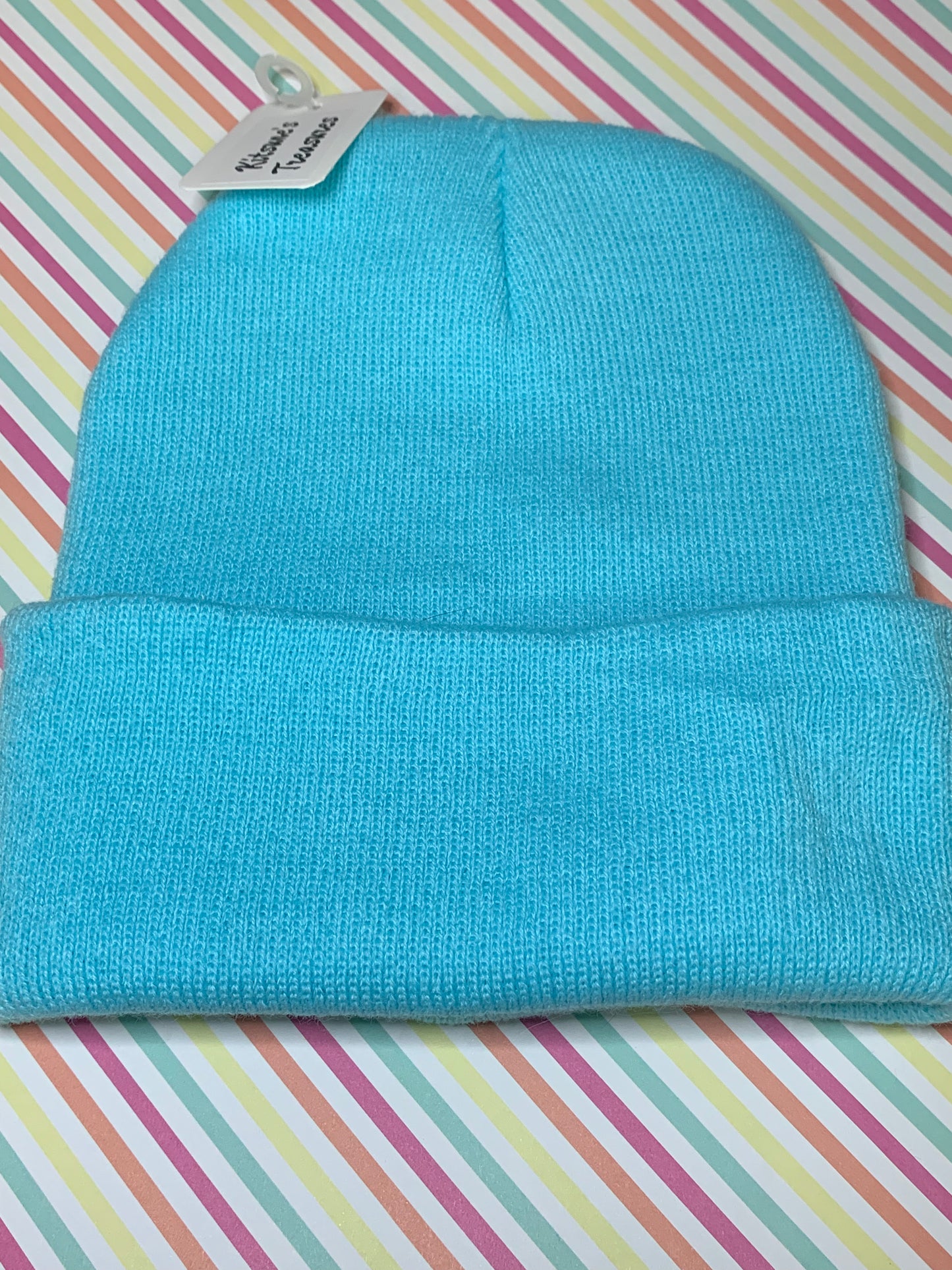 Pre-Made - Vaporeon Embroidered Beanie