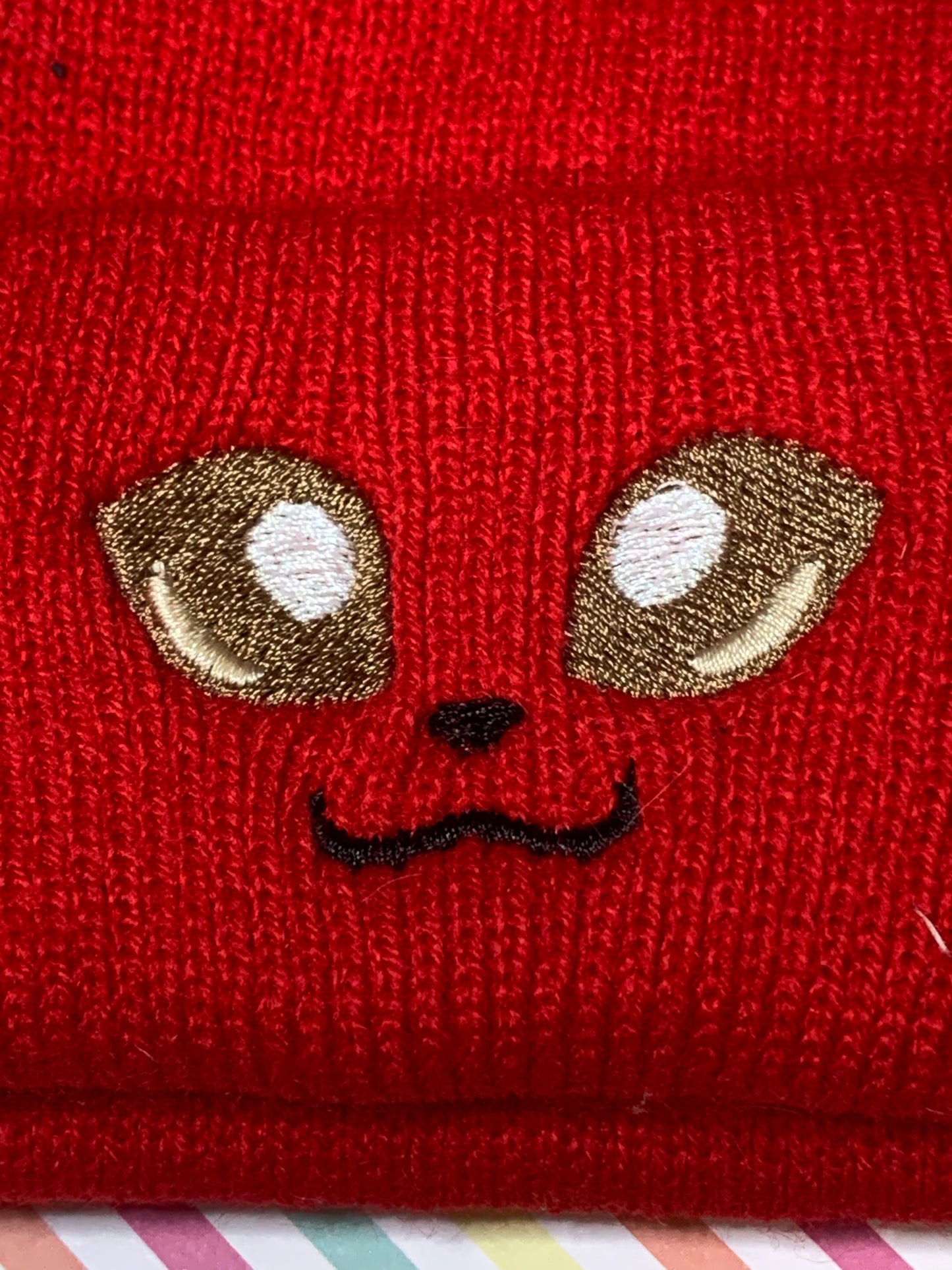 Pre-Made - Flareon Embroidered Beanie