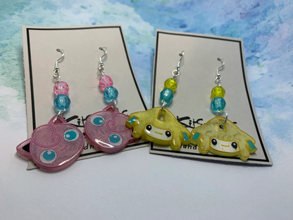 Made to Order - Poke Monster - Fish Hook Earrings - Set 01