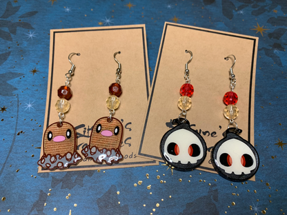 Made to Order - Poke Monster - Fish Hook Earrings - Set 02