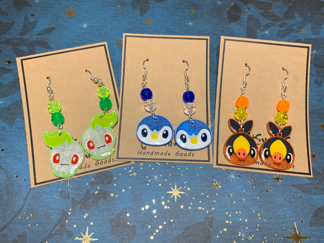 Made to Order - Pokemon Fish Hook Earrings Set 2