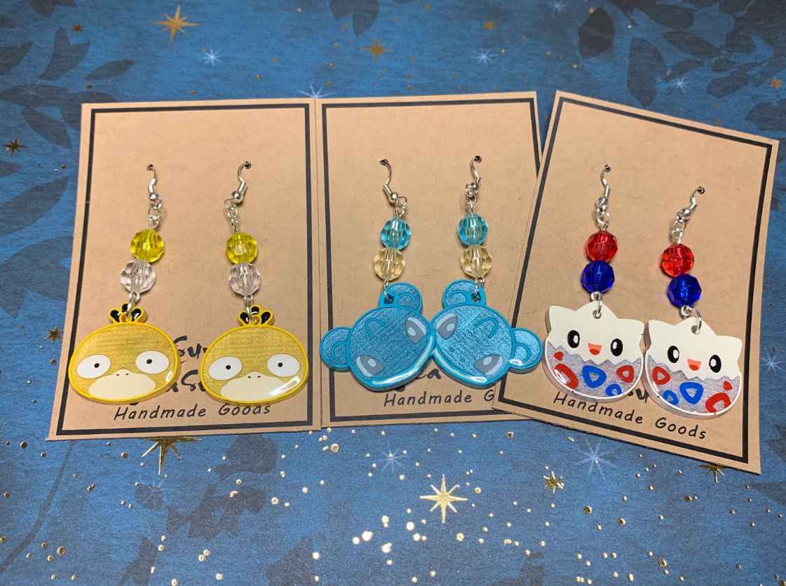 Made to Order - Pokemon Fish Hook Earrings Set 2