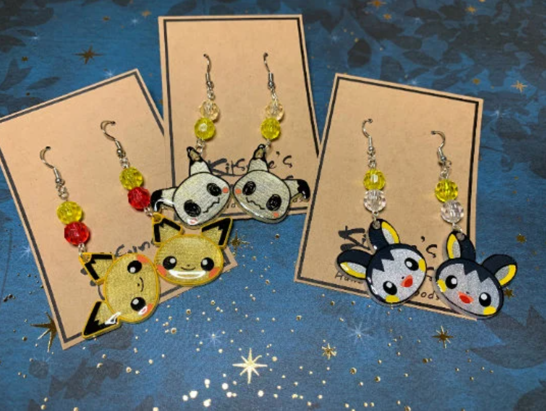 Made to Order - Pokemon Fish Hook Earrings Set 4