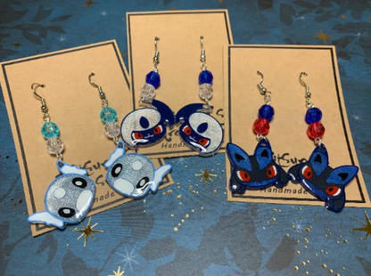 Made to Order - Poke Monster - Fish Hook Earrings - Set 04