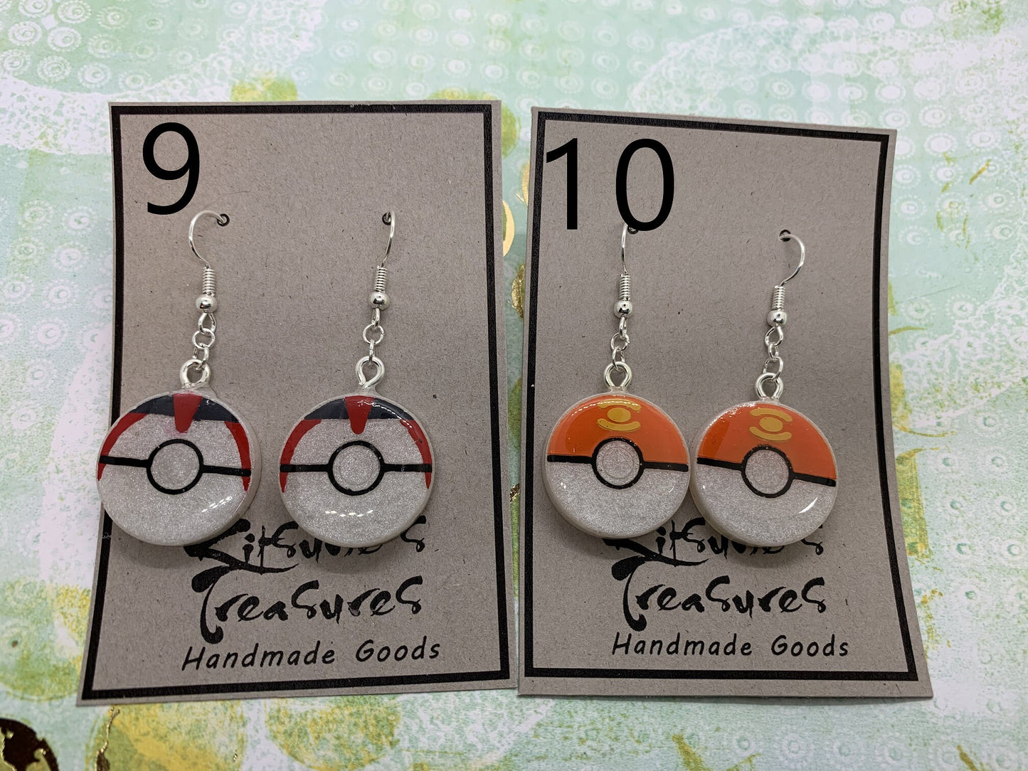 Made to Order - Pokeball Fish Hook Earrings