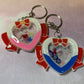 Made to Order Heart Magical Sailor Girl Heart Shaker Keychains Resin Anime Cosplay