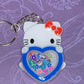 Made to Order Kawaii Kitty White Konnichiwa Hearts Set 1 Resin Shaker Anime Cosplay
