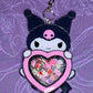 Made to Order Kawaii Kitty White Konnichiwa Hearts Set 1 Resin Shaker Anime Cosplay