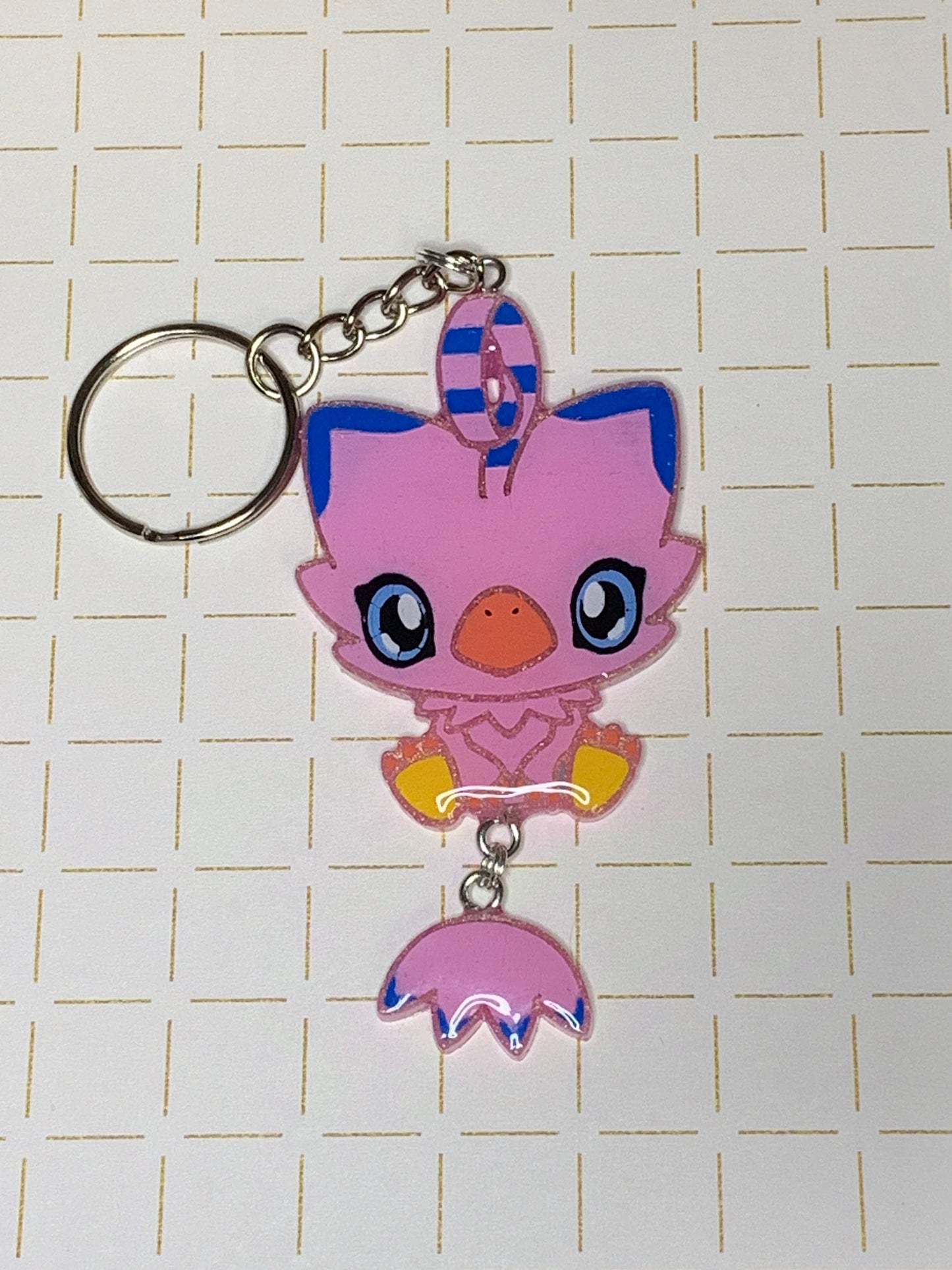 Made to Order Digital Monster Set 1 Dangle Tails Resin Anime Cosplay Accessory