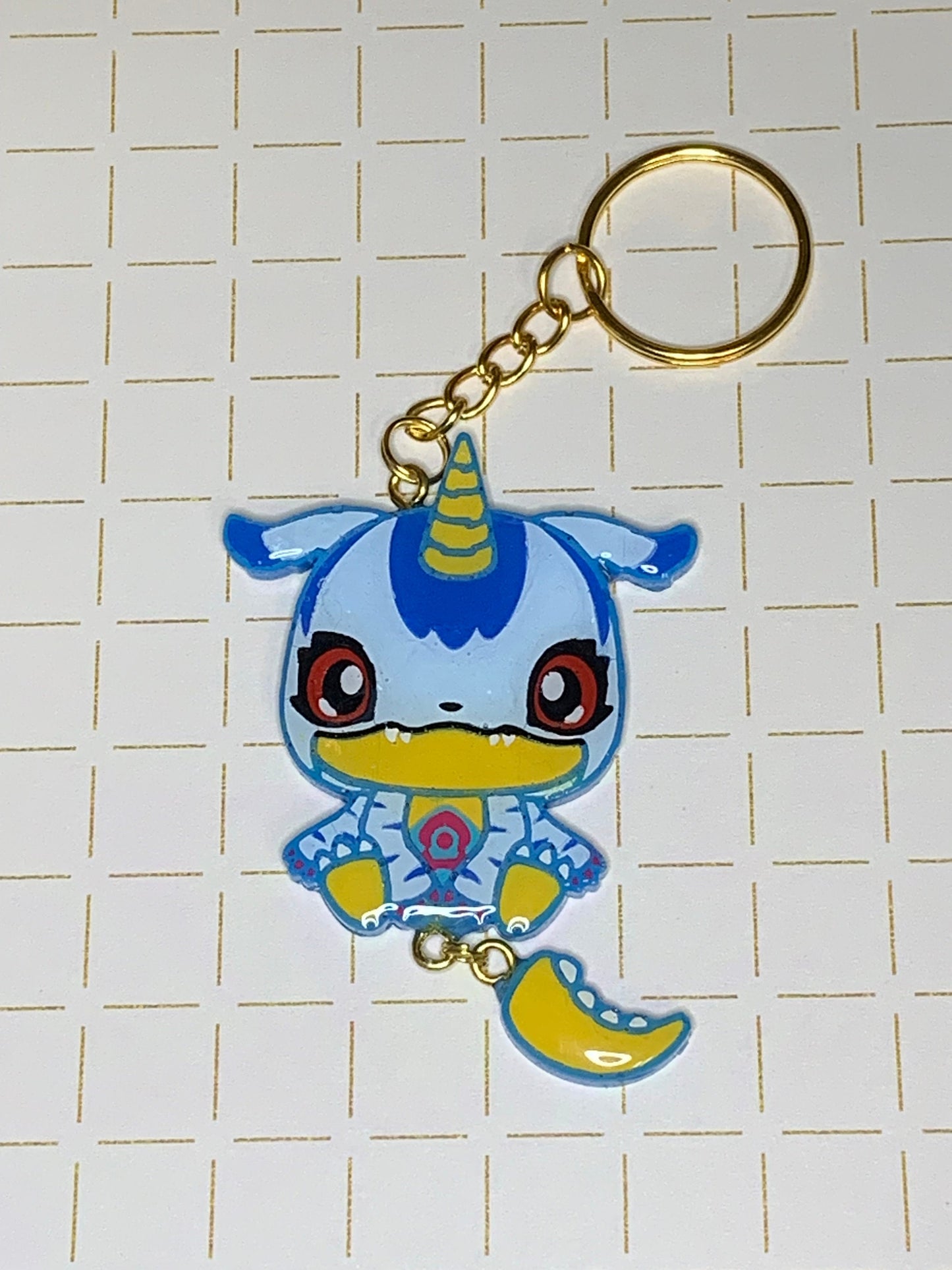 Made to Order Digital Monster Set 1 Dangle Tails Resin Anime Cosplay Accessory