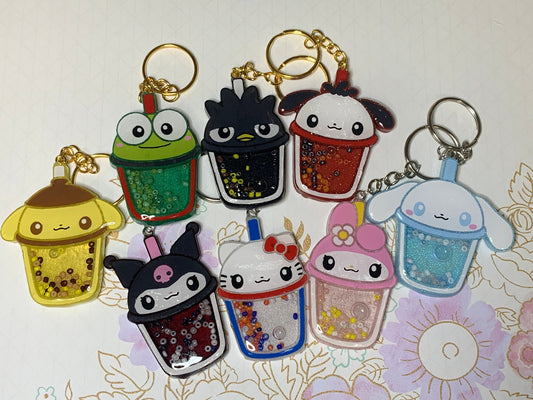 Made to Order Kawaii Kitty White Konnichiwa boba Teacups Resin Anime Cosplay