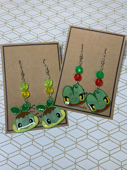 Made to Order - Poke Monster - Fish Hook Earrings - Set 06