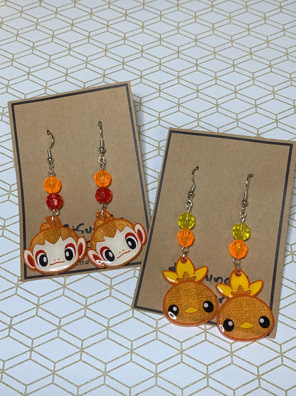 Made to Order - Poke Monster - Fish Hook Earrings - Set 06
