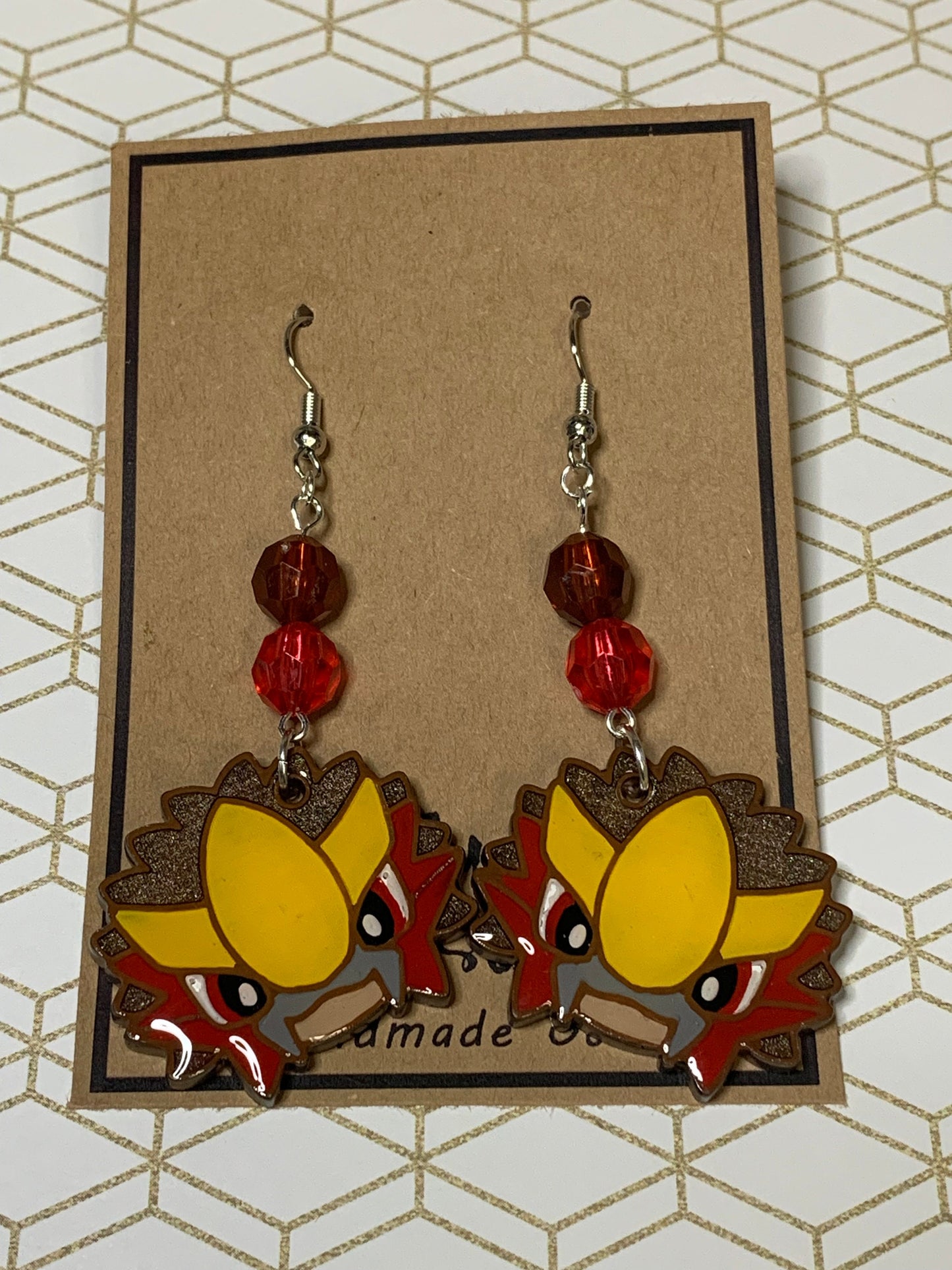 Made to Order Pocket Monster Fish Hook Earrings Set 7 Resin Cosplay Anime