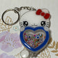 Made to Order Kawaii Kitty White Konnichiwa Hearts Set 2 Resin Anime Cosplay